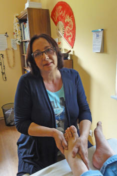 Massage der Fureflexzonen